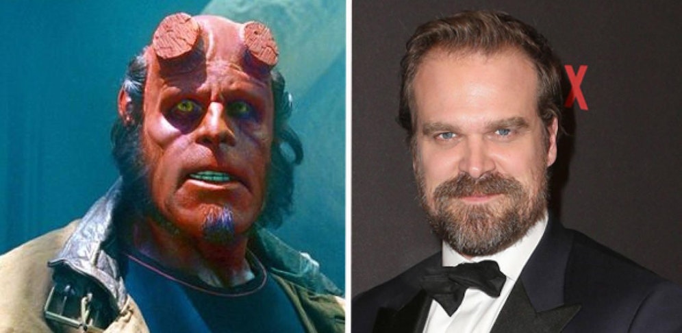Ron Perlman (li.) als Hellboy und David Harbour 
