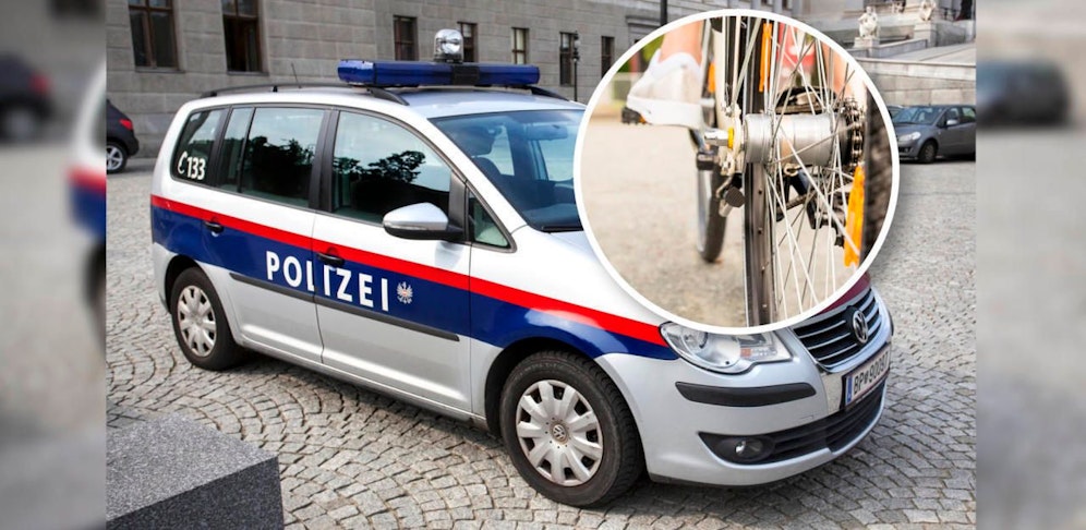 Stockbesoffen demolierte eine 31-jährige Radlerin ein Polizeiauto. 