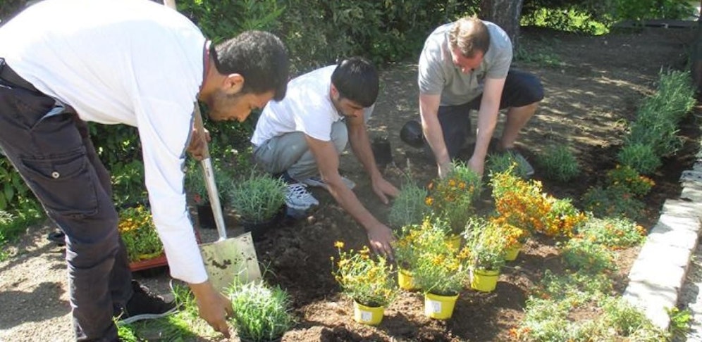 Mohammed Reza und Saidullah waren mit Eifer an der Arbeit.