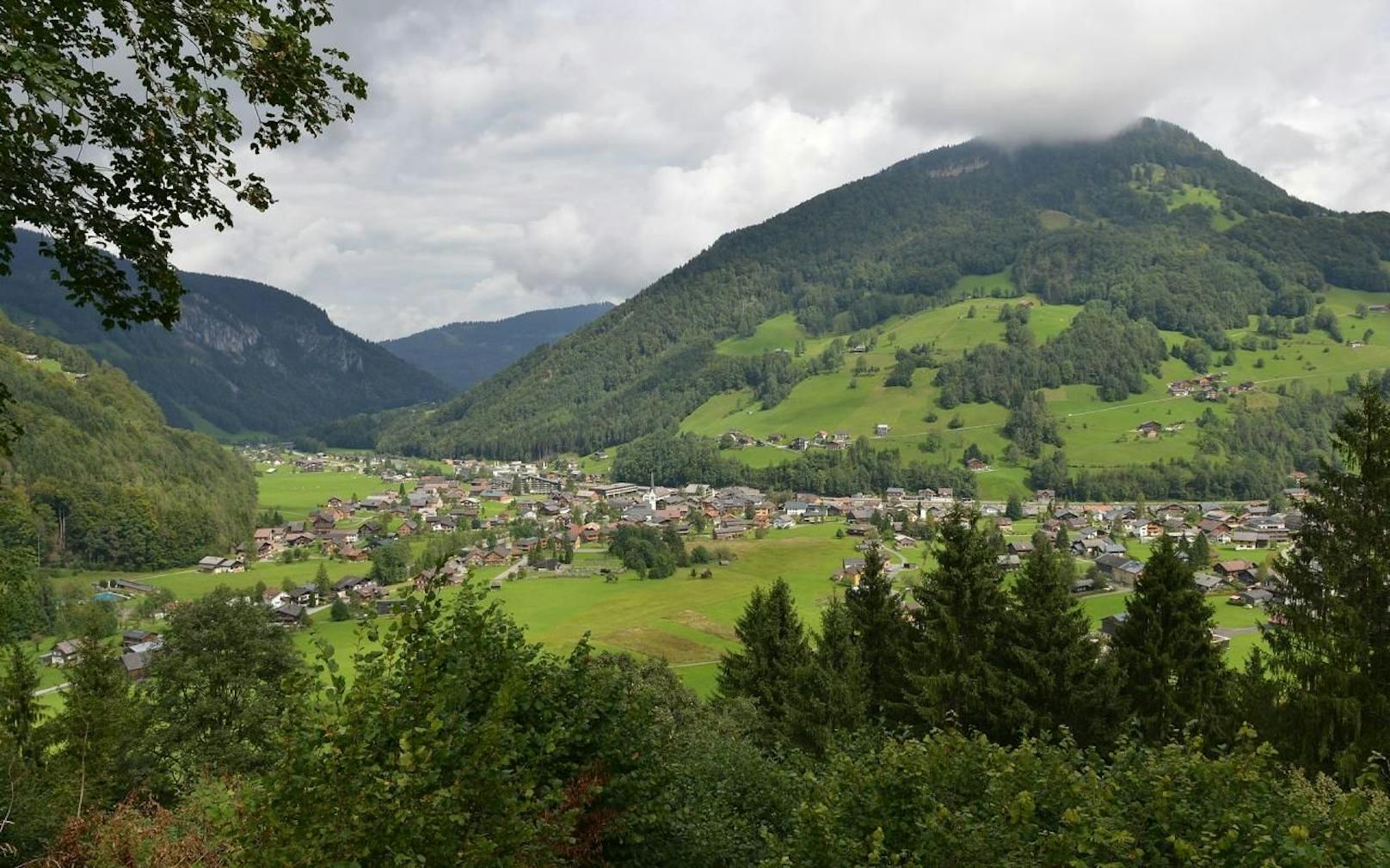 Blick vom Bödelesegg auf die Gemeinde Mellau im Bregenzerwald