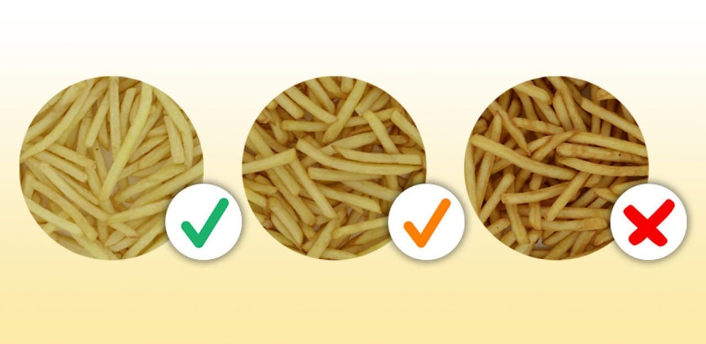 So dürfen Pommes (nicht) aussehen.