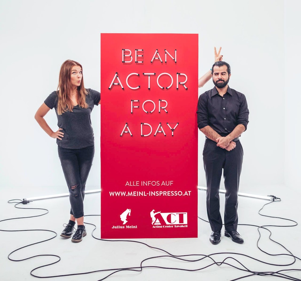 Schauspieler Barbara Kaudelka und Morteza Tavakoli (Bild: Julius Meinl)