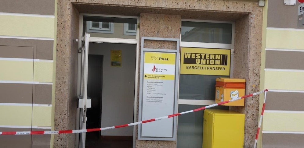 Diesen Postpartner in Gumpoldskirchen überfiel der Messer-Mann.