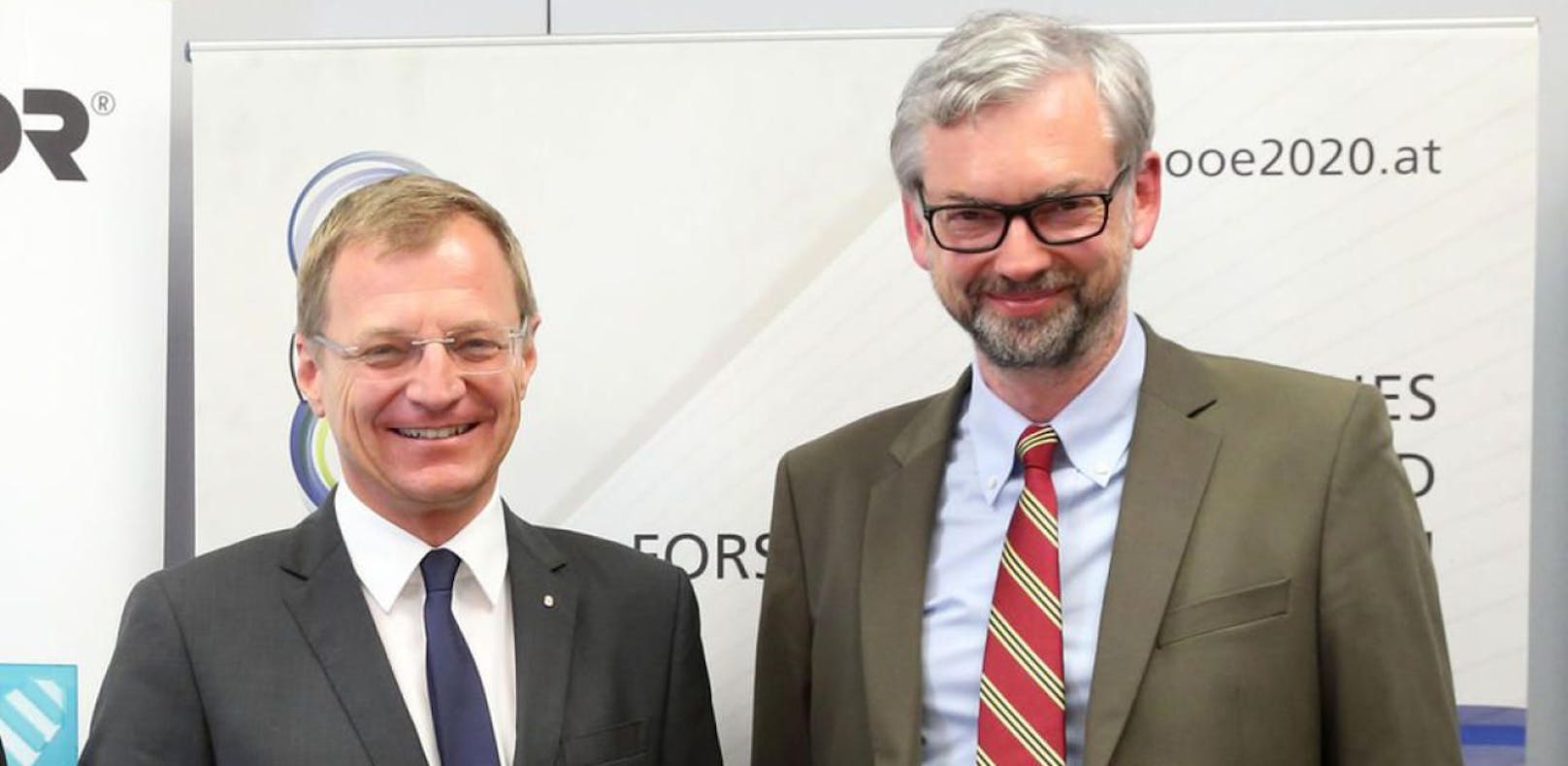LH Thomas Strugl (li.) und sein Stellvertreter Michael Strugl (beide ÖVP) wollen eine Schuldenbremse.