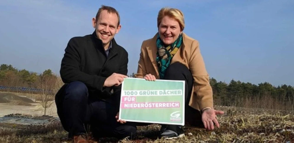 Helga Krismer und Landtagsabgeordneter Georg Ecker.