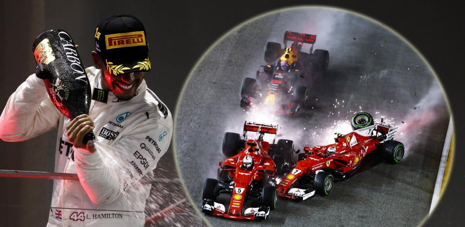 Ferrari-Crash! Hamilton rast in Richtung WM-Titel