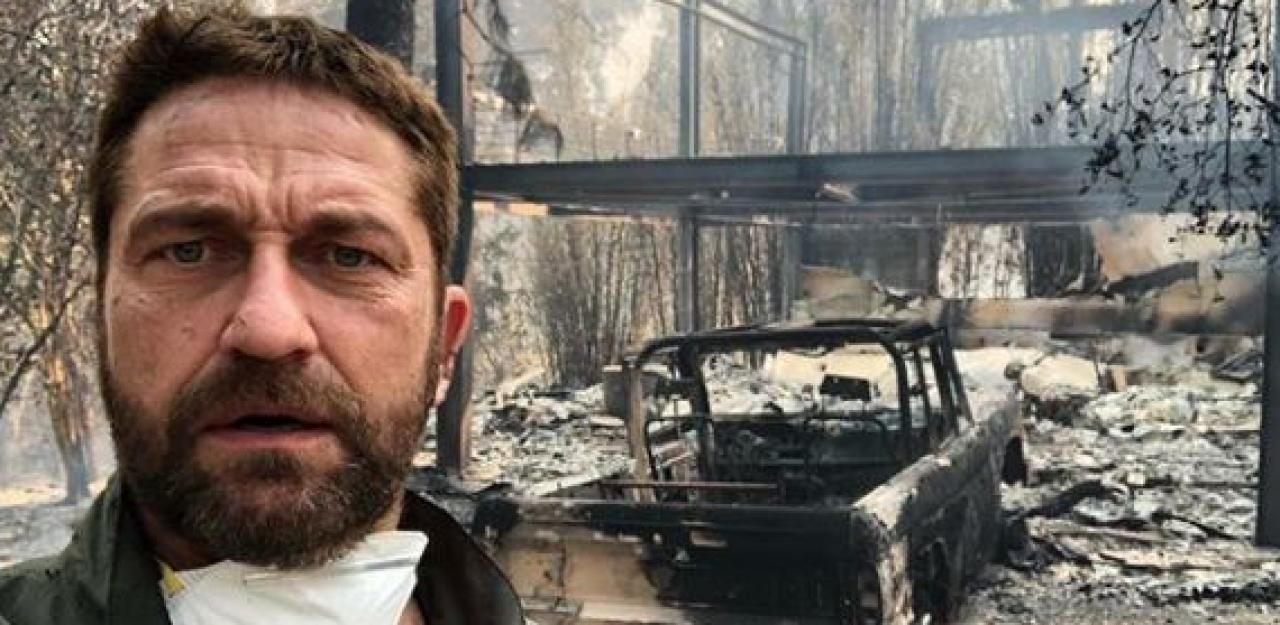 Heute.at - Gerard Butler zeigt sein zerstörtes Haus in Malibu