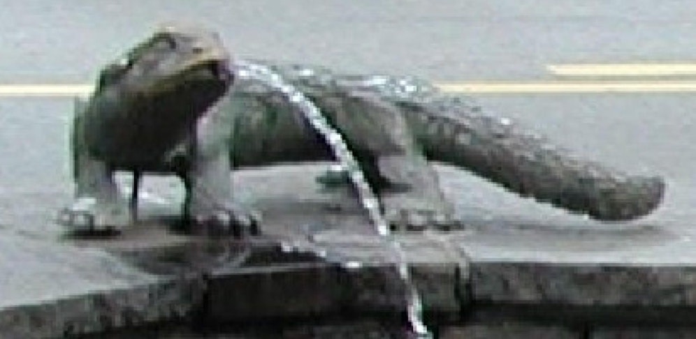 Die Salamander-Figur wurde gestohlen