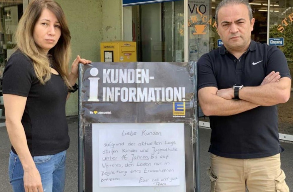 Kinder unter 16 Jahren dürfen nicht in den Supermarkt.