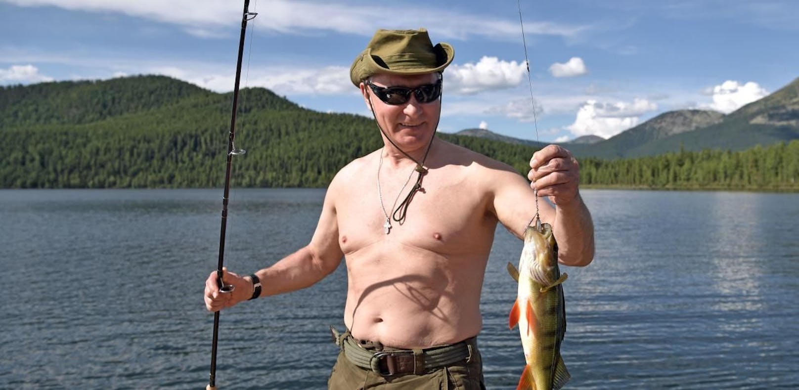 Putin posiert beim Angel-Urlaub in Sibirien