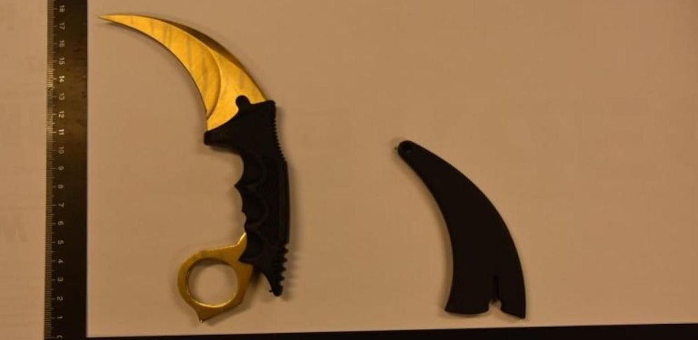 Messer wurde sichergestellt