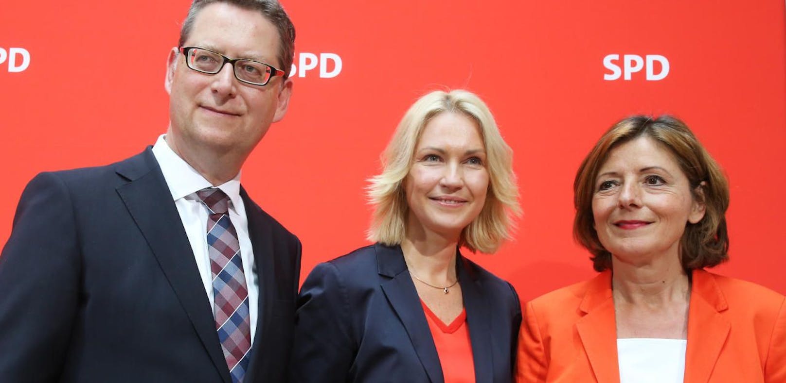 Thorsten Schäfer-Gümbel, Manuela Schwesig und Malu Dreye werden die Partei (vorübergehend) führen.