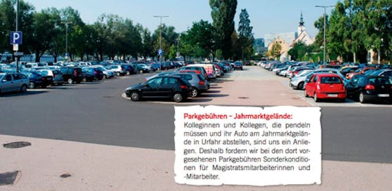 Parken Magistrats-Mitarbeiter am Urfahrmarkt-Gelände in Linz billiger?