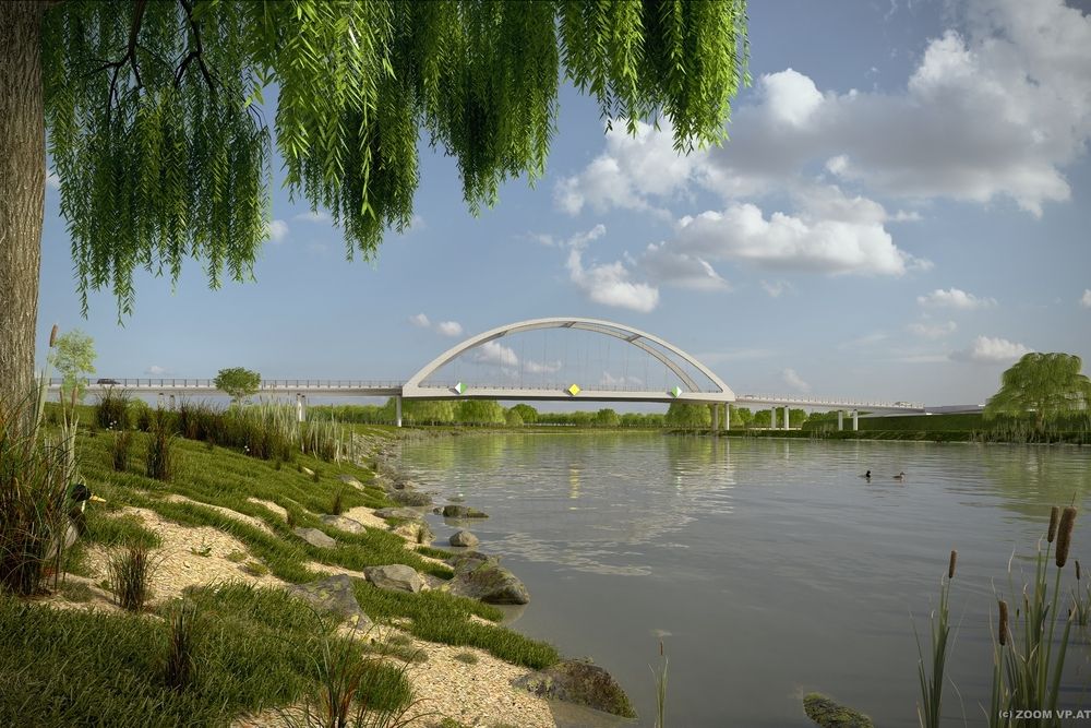 Streit um Marchbrücke: So sah eine frühere Visualisierung aus.