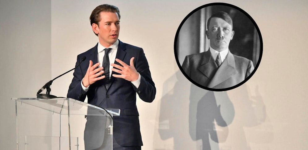 Der Beschuldigte soll Kurz in einer Bildanimation zu Hitler gemacht haben. (picturedesk/wikipedia)