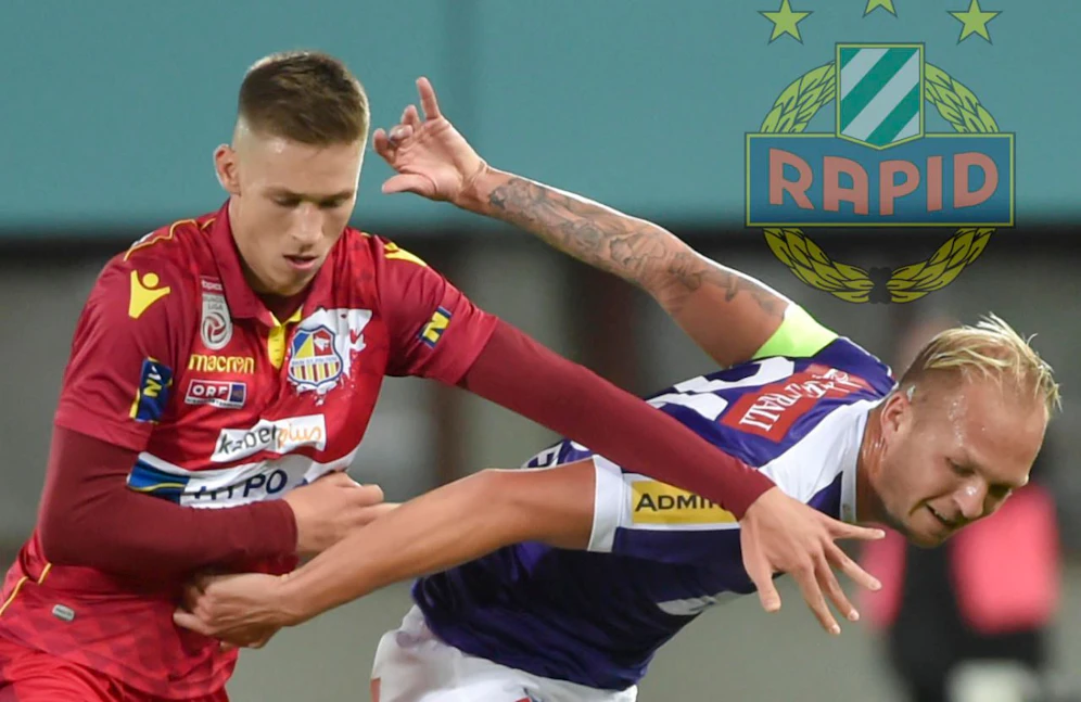 Alex Sobczyk (l.) ist heuer an St. Pölten verliehen. Hier rackert er gegen Raphael Holzhauser.