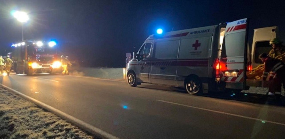 Die Feuerwehr und die Rettung standen heute Früh in Prottes im Einsatz.