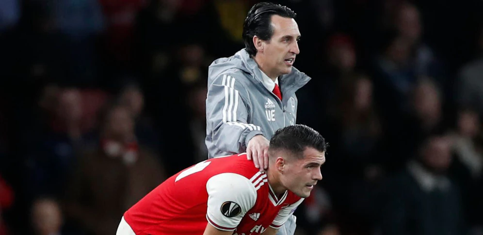Granit Xhaka und Unai Emery. Geht es nach vielen Arsenal-Fans, sollen beide das Weite suchen.