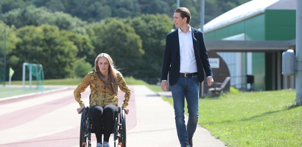 Kira Grünberg mit Bundeskanzler Sebastian Kurz