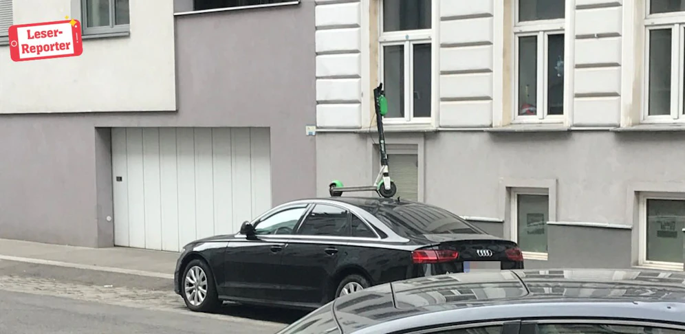 Nanu? Was parkt denn hier auf dem Audi A6.