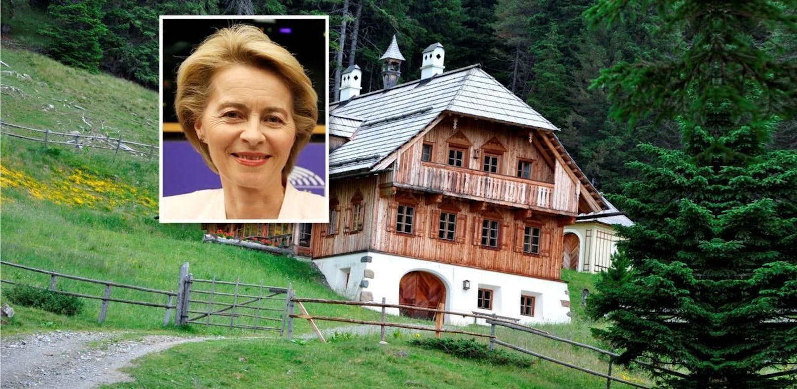 Die deutsche Ministerin Ursula Von der Leyen hat eine luxuriöse Almhütte in der Steiermark.