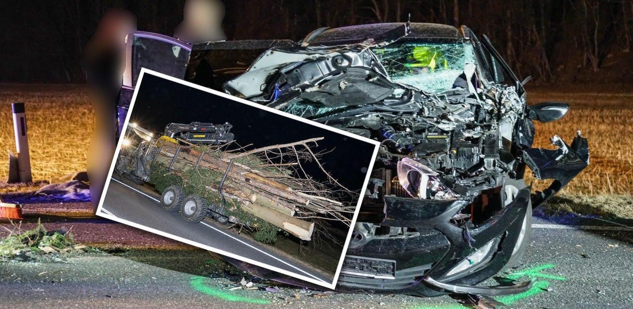 Heute.at - Baum bohrte sich bei Unfall durch Windschutzscheibe