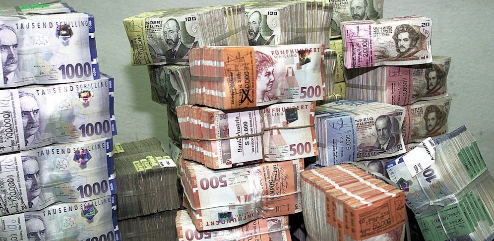 Archivbild: Schilling-Banknoten