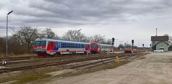 Der Bahnhof in Groß-Schweinbarth.