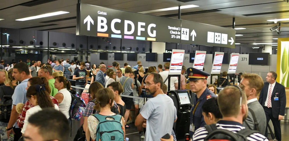 Verspätungen am Flughafen Wien-Schwechat. Archivbild