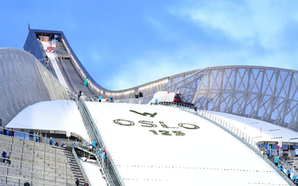 Keine Zuschauer bei den legendären Holmenkollen-Spielen. 