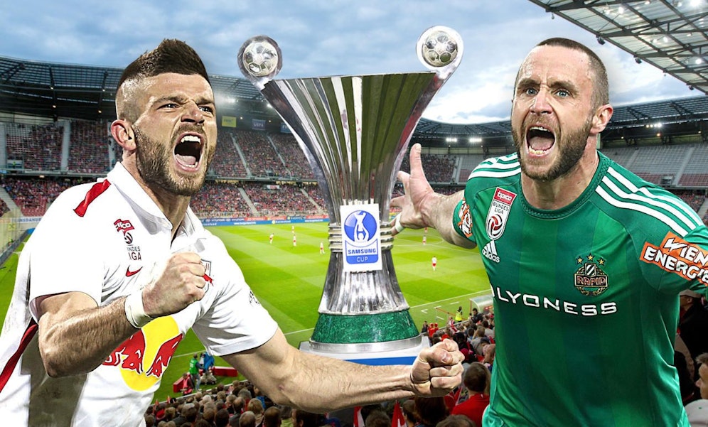 Wer holt den ÖFB-Pokal? Rapid fordert im Finale Salzburg.