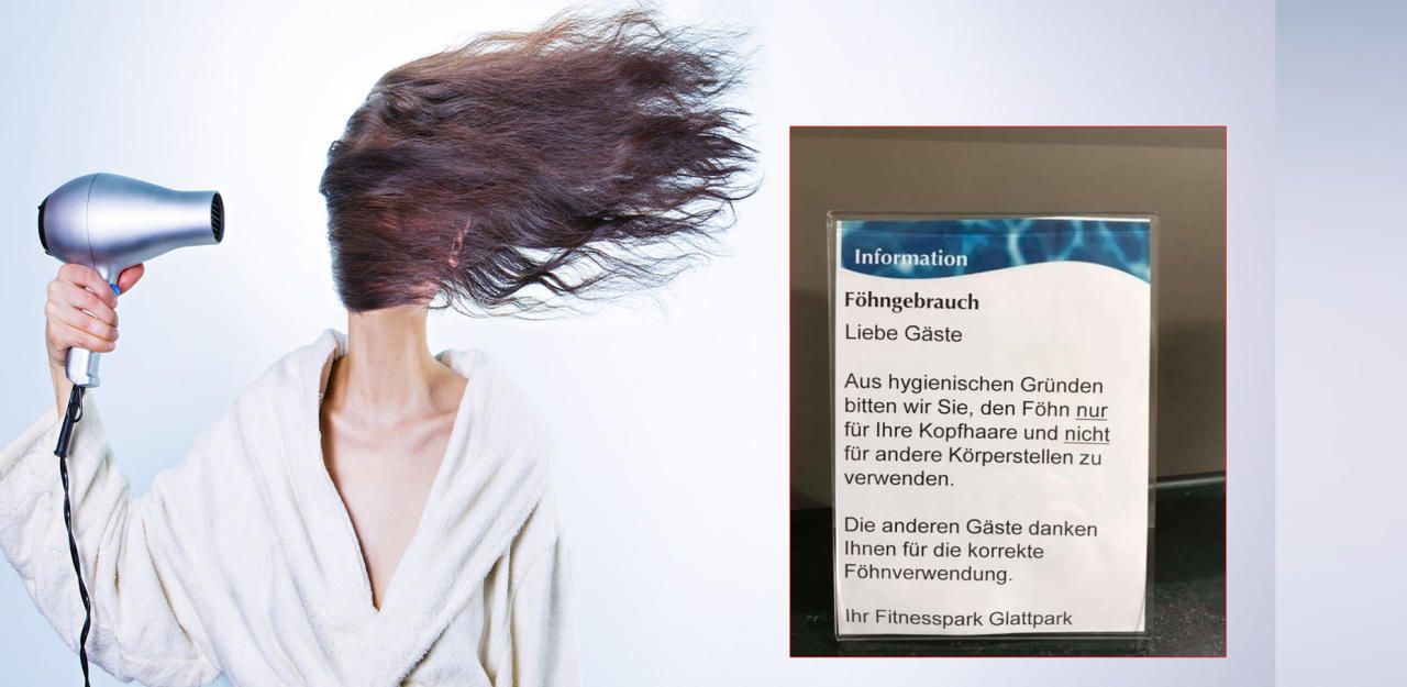 Heute.at - Fitness-Studio: Föhnen im Intimbereich verboten