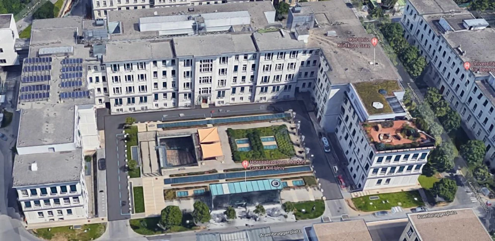 Schwerer Unfall beim Landeskrankenhaus Graz.
