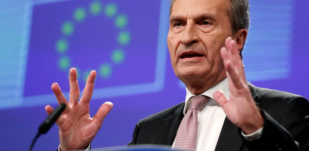 Jetzt ist EU-Kommisar Gunther Oettinger am Zug.
