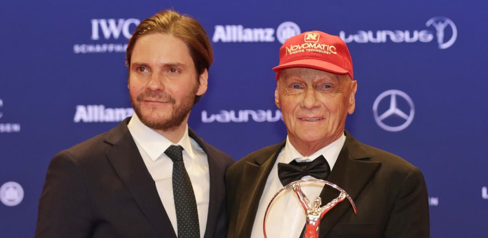 Daniel Brühl und Niki Lauda bei den Laureus World Sports Awards 2016