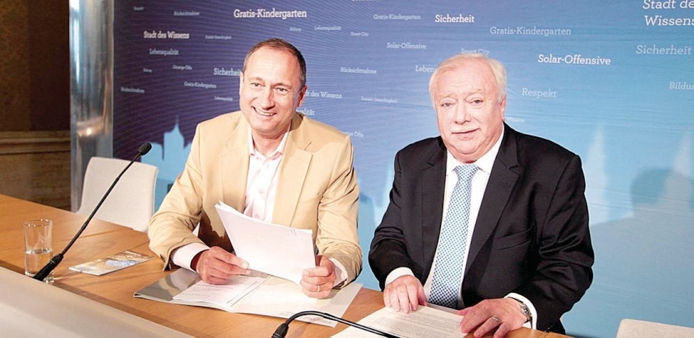 Andreas Mailath-Pokorny mit Bürgermeister Michael Häupl.