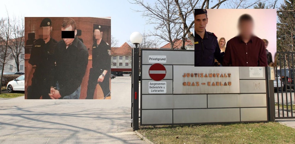 Axt-Killer Johannes O. (li.) schlug in der Karlau wieder zu: Rene O. (re.) ist tot.