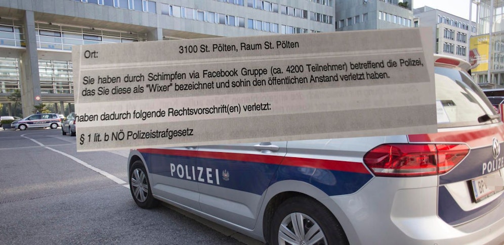 Polizei auf Facebook als "Wixer" bezeichnet: Strafverfügung über 100 Euro.