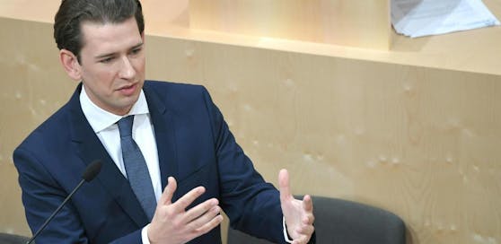 Der damalige Bundeskanzler Sebastian Kurz (ÖVP) während einer Nationalratssitzung