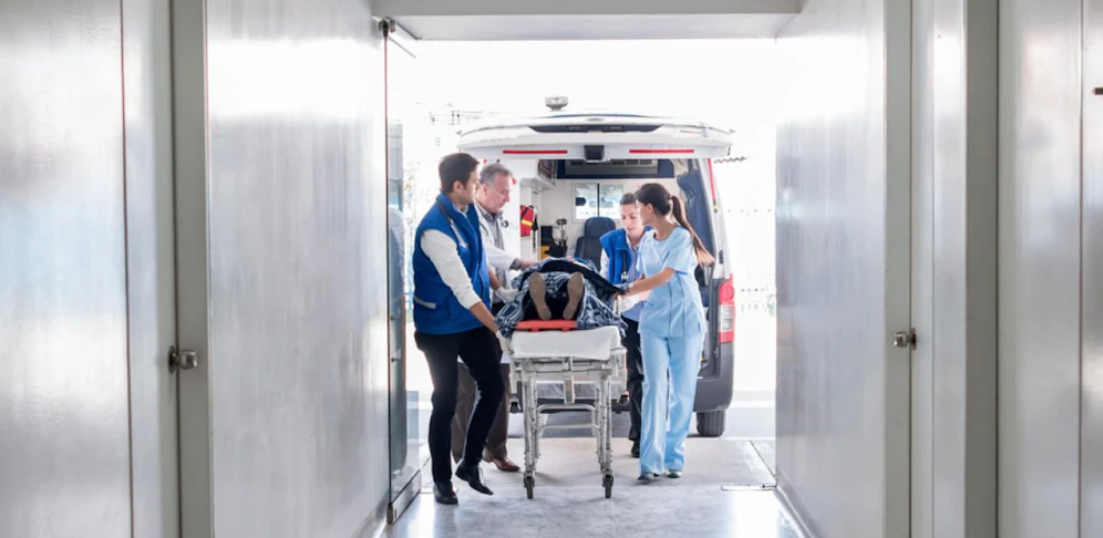 Die Männer wurden in ein Spital gebracht