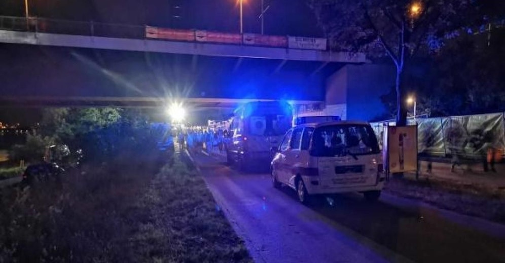 Der Tatort bei der Brigittenauer Brücke. 