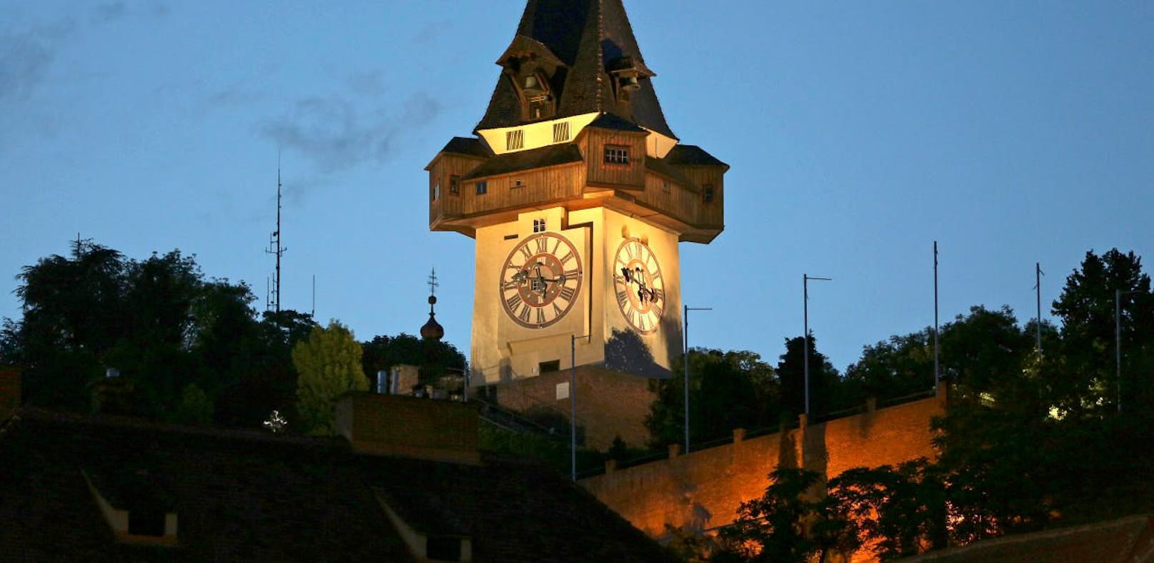 Der Uhrturm, das Wahrzeichen von Graz