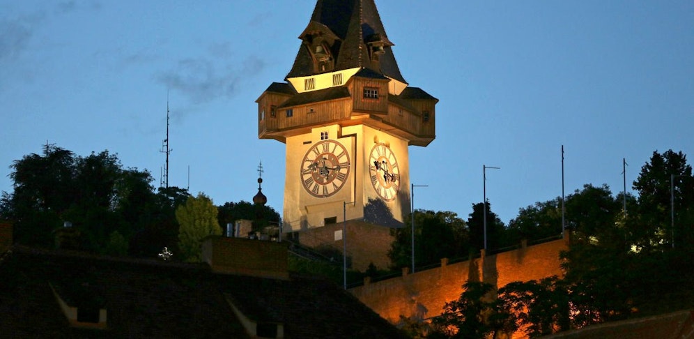 Der Uhrturm, das Wahrzeichen von Graz