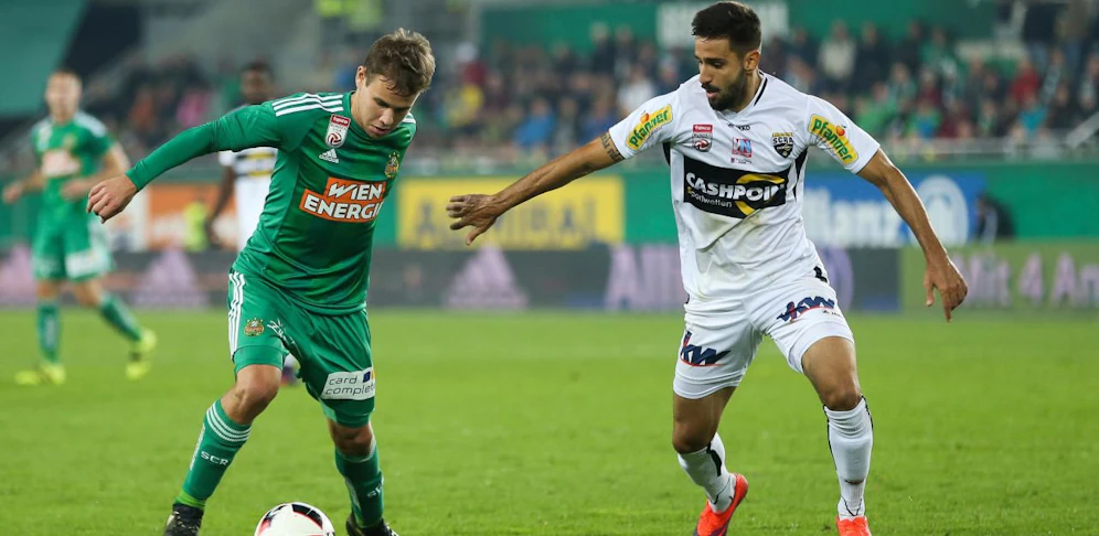 Vielleicht schon bald bei Rapid vereint: Louis Schaub und Altachs Lucas Galvao.