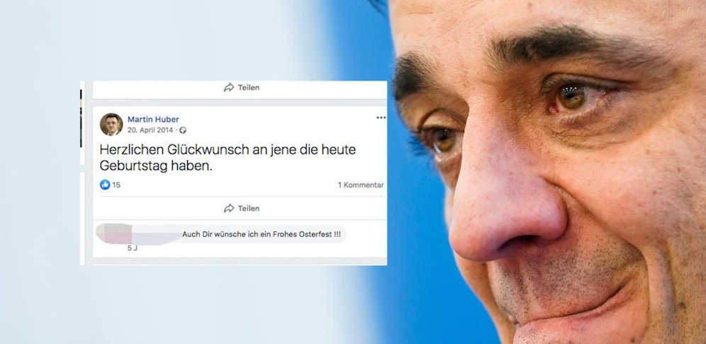 Umstrittenes Posting von Martin Huber ist weiter auf Facebook online.