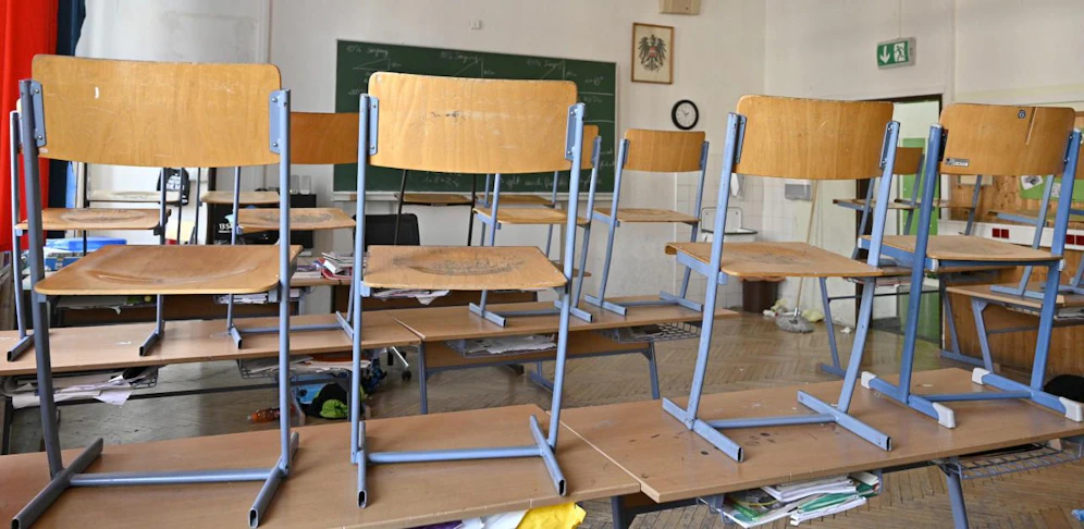 Österreichs Schulen waren am Montag fast leer,