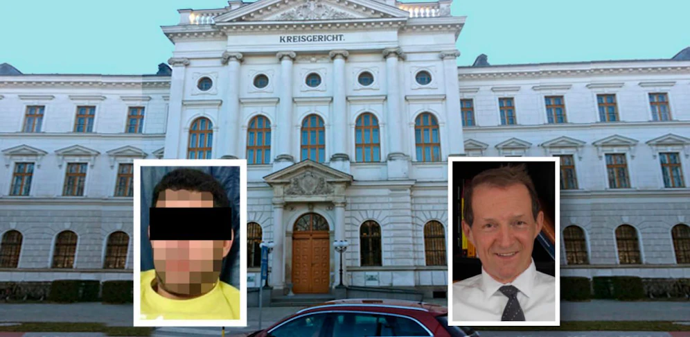 Der verdächtige Vater (li,) sitzt in Wr. Neustadt, re.: Anwalt W. Blaschitz