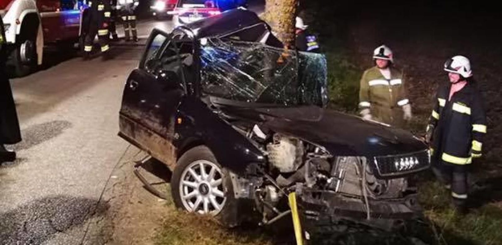 22-Jähriger krachte mit Audi frontal gegen Baum