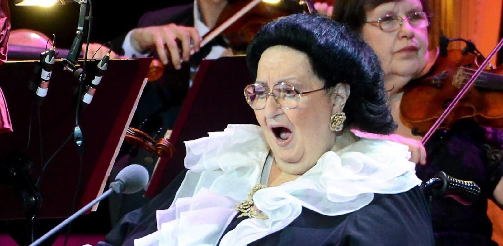 Operndiva Montserrat Caballe bei einem ihrer letzten Konzerte in Moskau im Juni 2018.