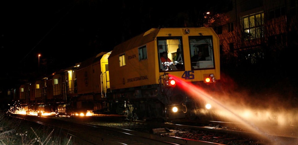 Der Schienenschleifzug ist von 7. bis 15. Februar unterwegs.